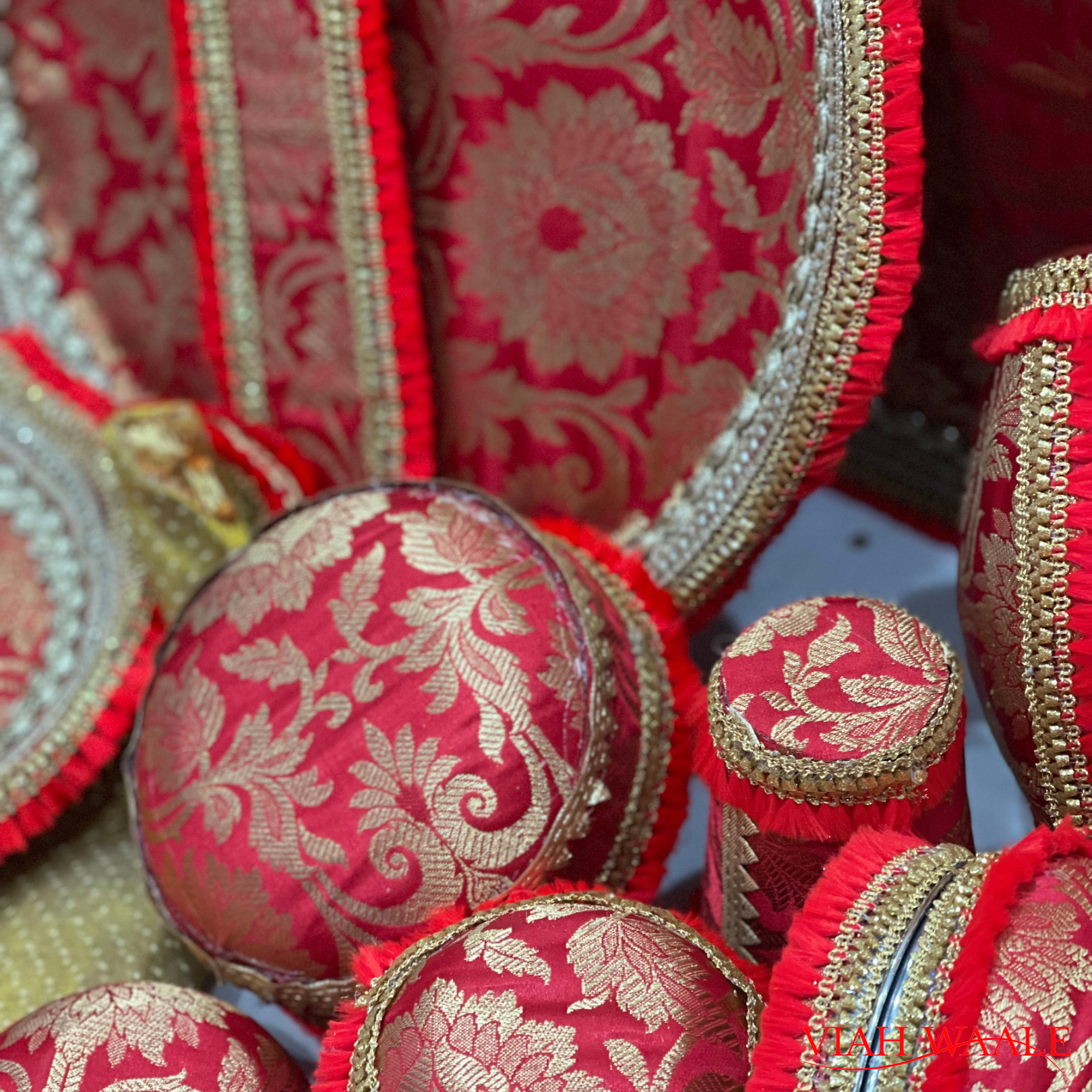 Red Brocade Wedding Set